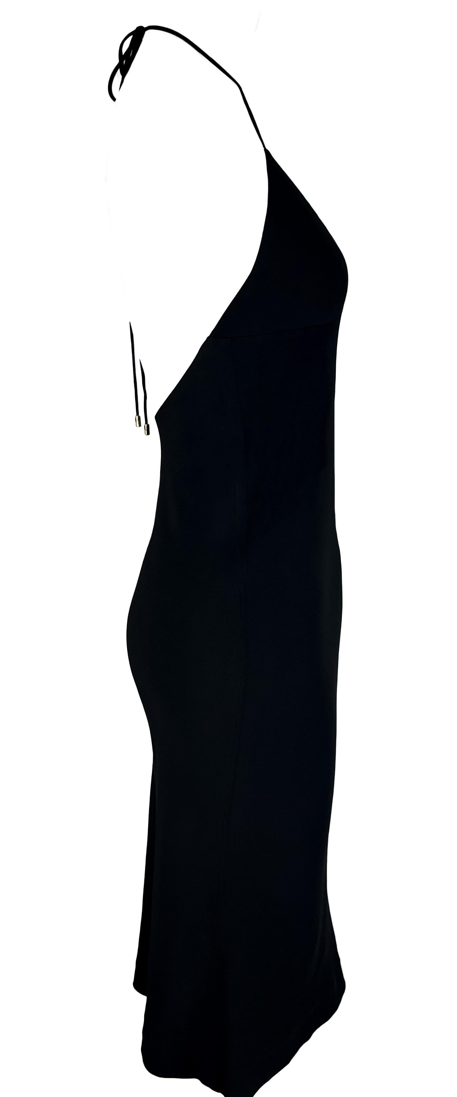 S/S 1997 Gucci by Tom Ford Black Halter Neck Mini Dress For Sale 1