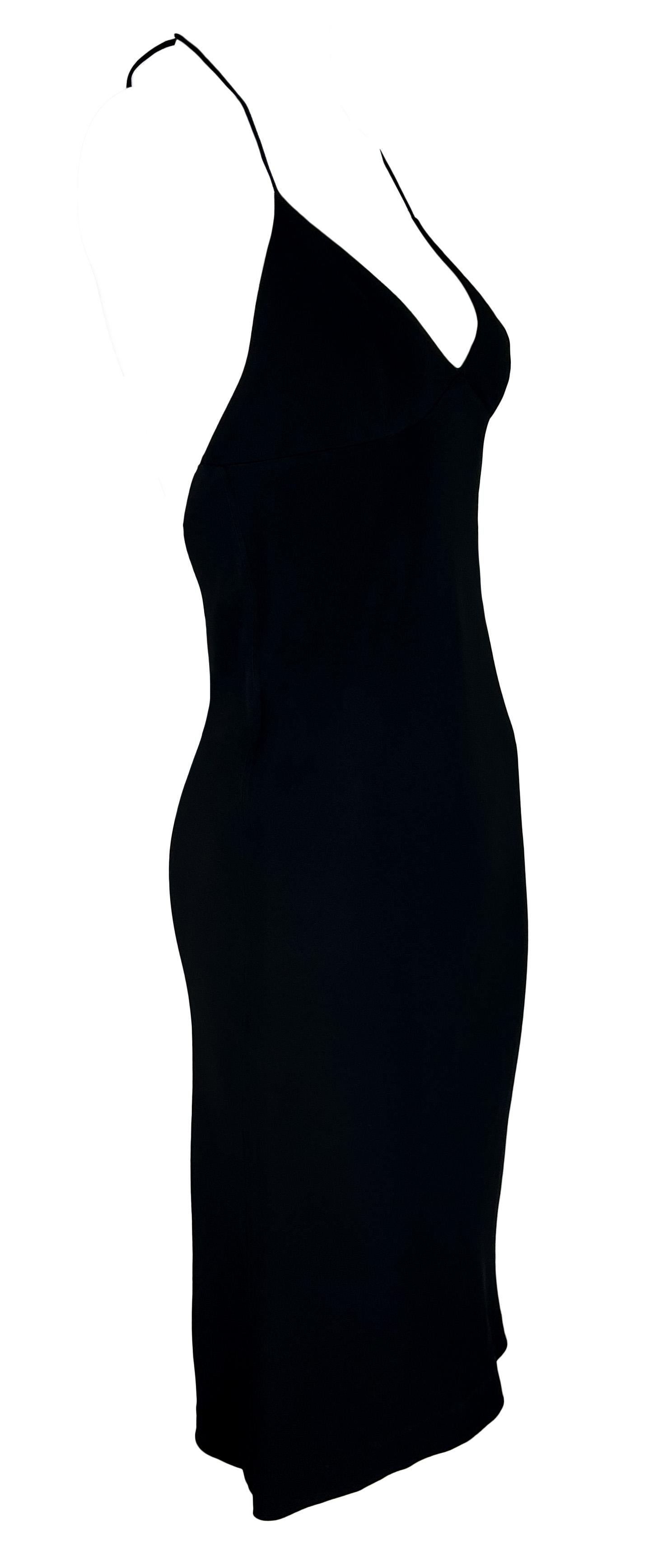 S/S 1997 Gucci by Tom Ford Black Halter Neck Mini Dress For Sale 2