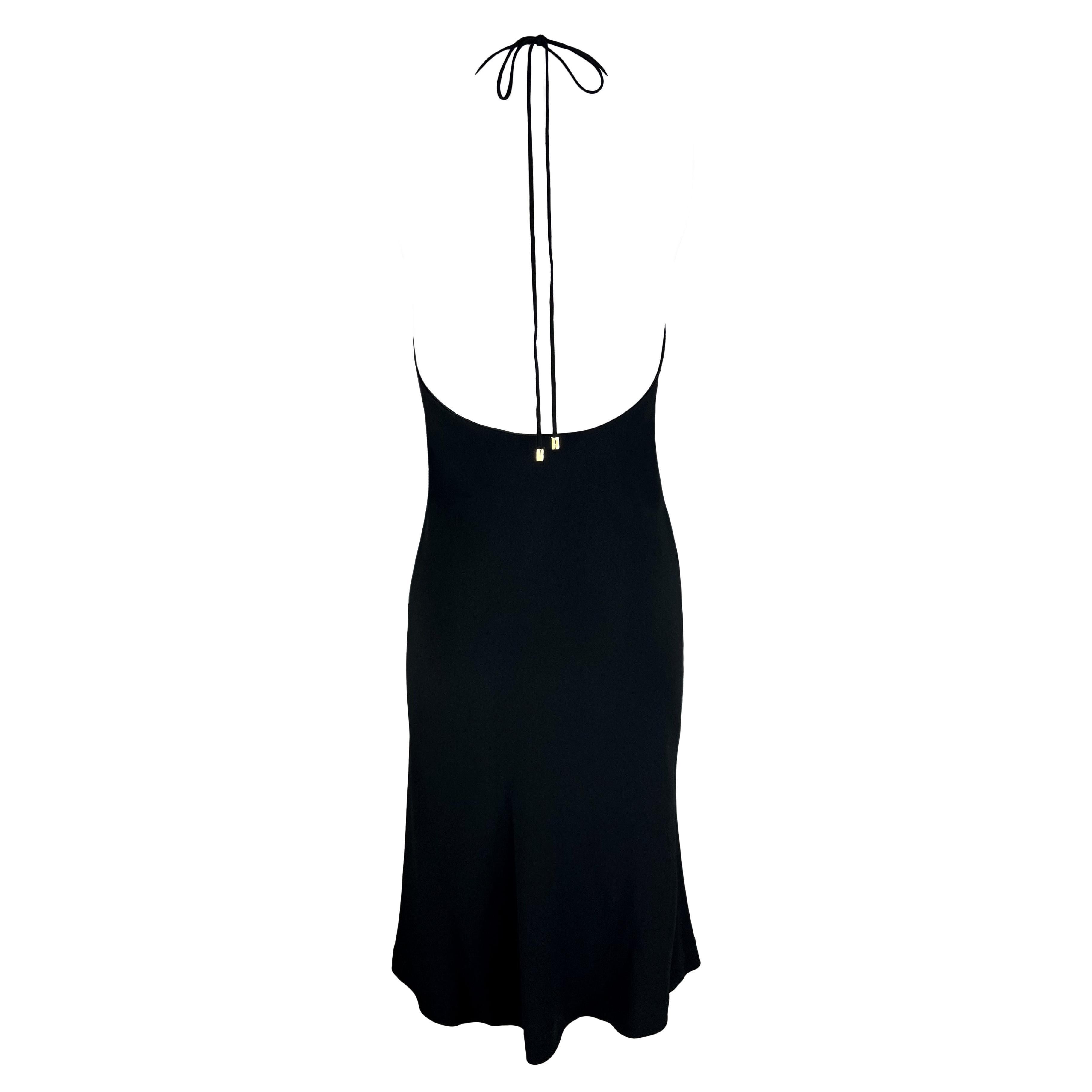 S/S 1997 Gucci by Tom Ford Black Halter Neck Mini Dress For Sale