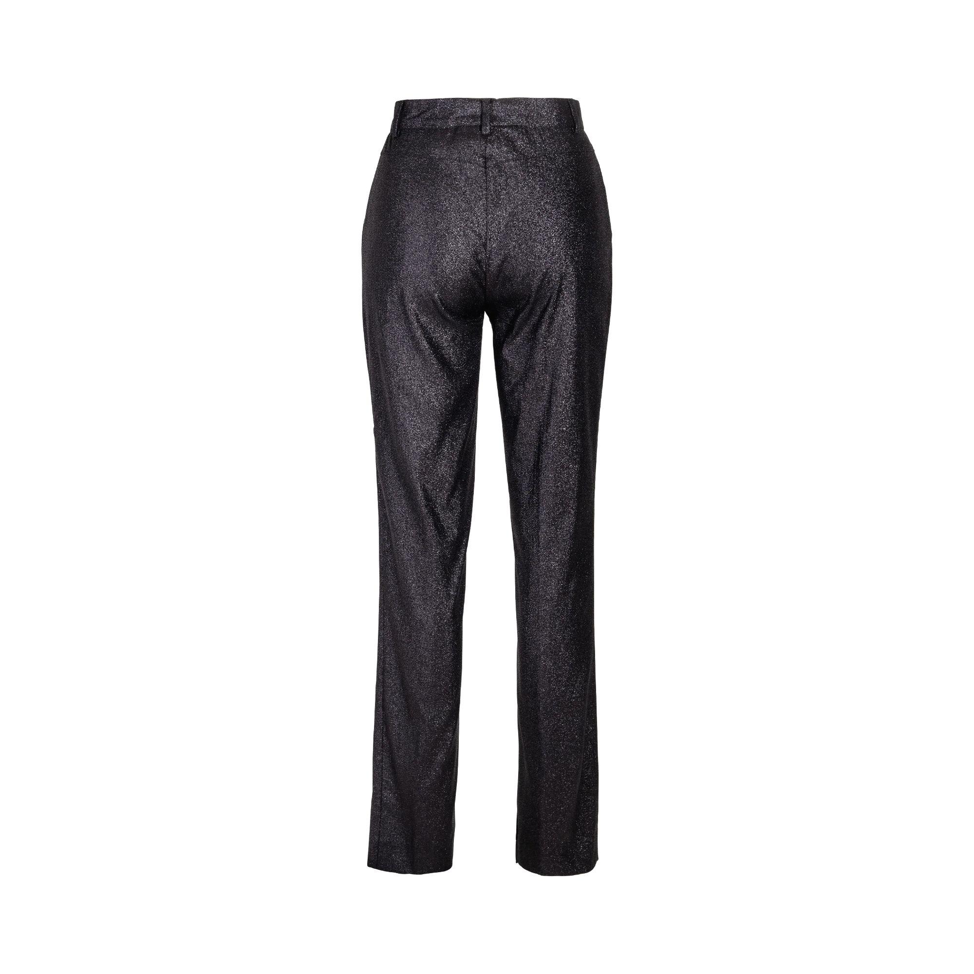 S/S 1997 Gucci by Tom Ford Black Lurex Disco Pants In Excellent Condition In North Hollywood, CA