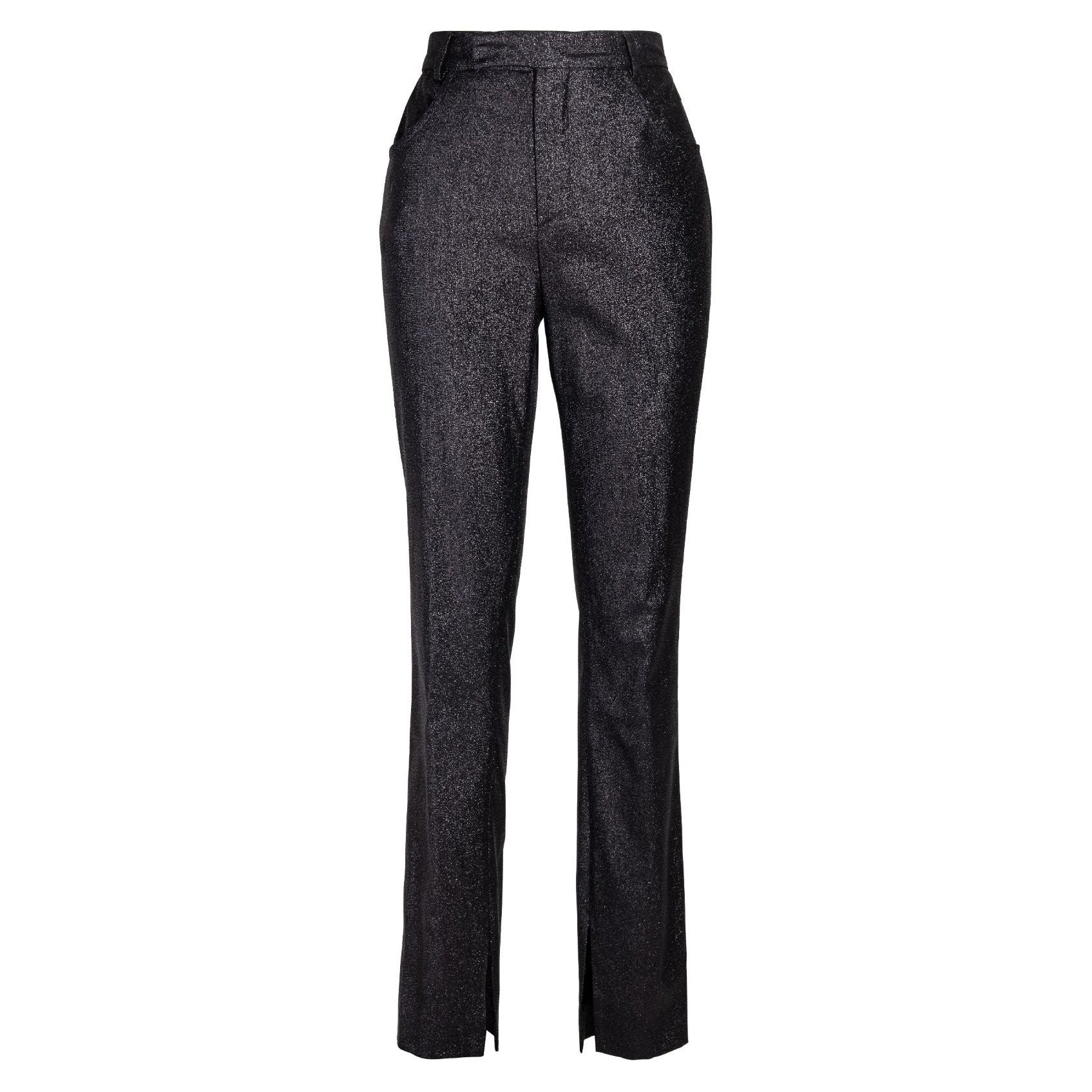 S/S 1997 Gucci by Tom Ford Black Lurex Disco Pants