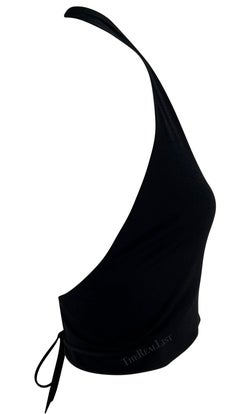 S/S 1997 Gucci by Tom Ford Black Silk Backless Wrap Halter Neck Wrap Top
