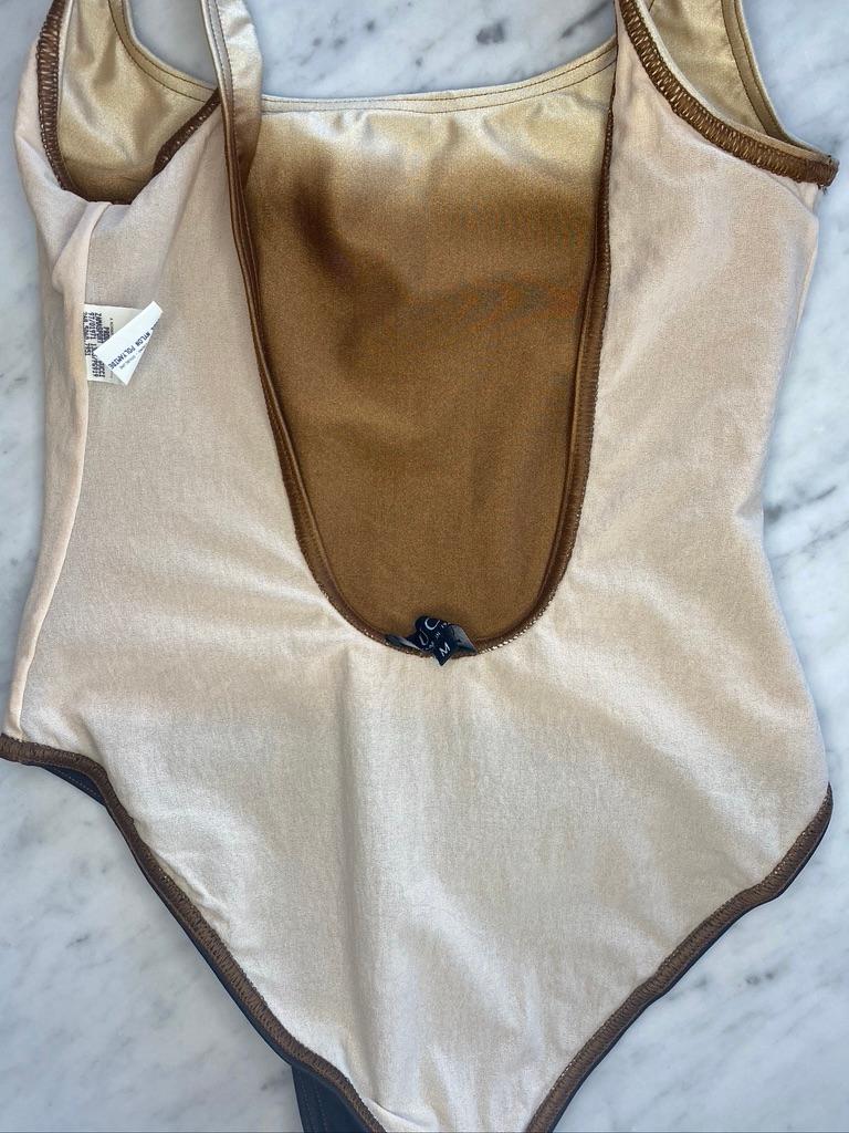 Women's S/S 1997 Gucci by Tom Ford Brown Beige Ombré One Piece Swimsuit