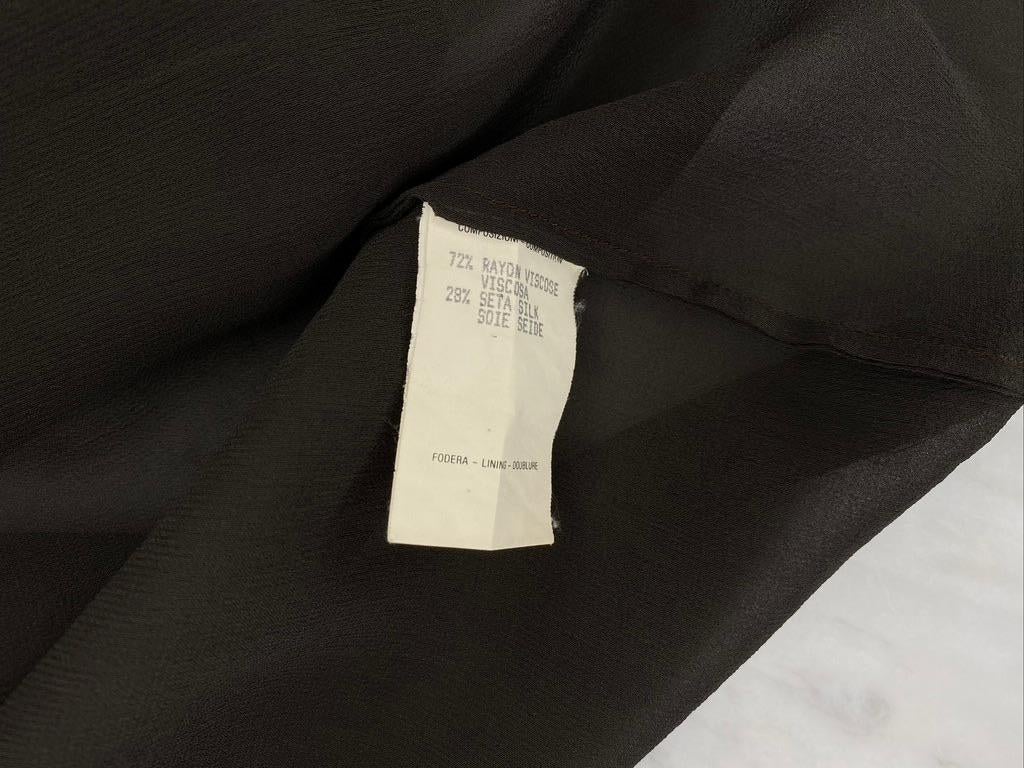 S/S 1997 Gucci for Gucci Brown Durchsichtiges Tunika-Oberteil mit Gürtel und Knopfleiste in Übergröße im Angebot 2