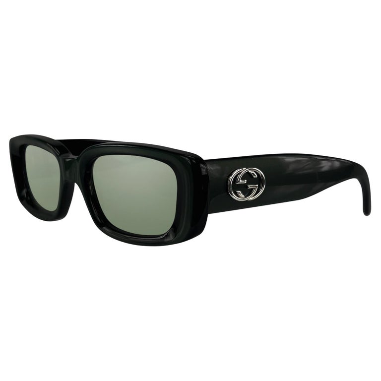 S/S 1997 Gucci by Tom Ford GG Logo Green Luster Acrylic 