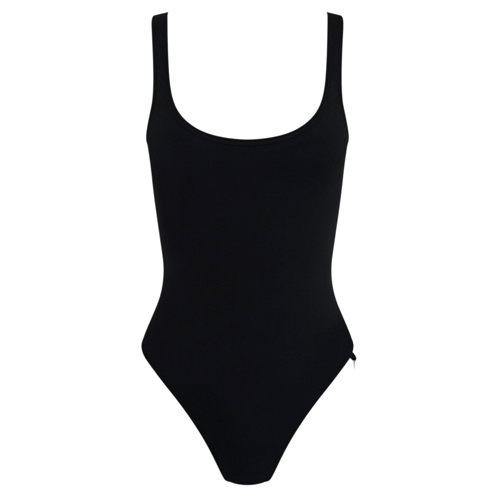 S/S 1997 Gucci by Tom Ford Gold G Medallion Backless One-Piece Swimsuit For Sale