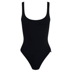 S/S 1997 Gucci by Tom Ford Gold G Medallion Backless One-Piece Swimsuit