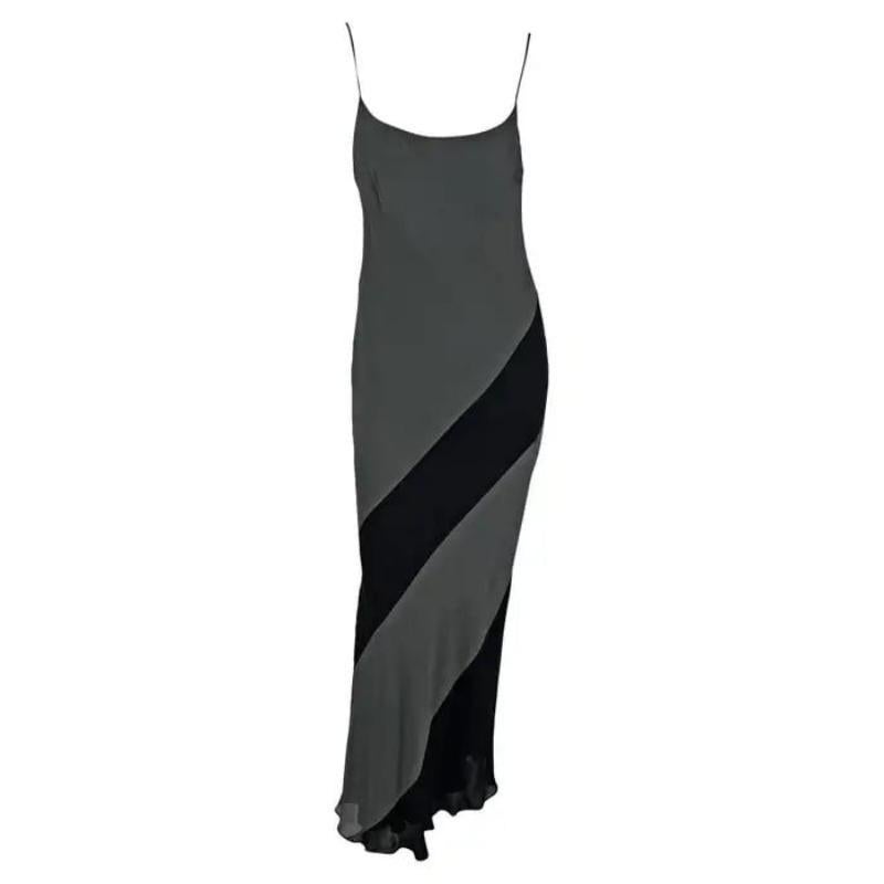 P/E 1997 Gucci by Tom Ford Abito da sera con pannello grigio e nero in vendita