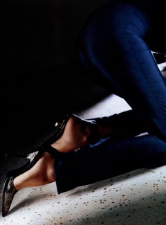 S/S 1997 Gucci By Tom Ford Purple Metallic Python Ankle Strap Pump Ad Campaign