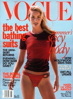 S/S 1997 Gucci by Tom Ford Red Ombré Strapless Buckle Bikini Set