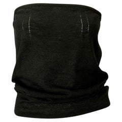 S/S 1997 Gucci by Tom Ford Laufsteg Olivgrünes Tube Top aus Stretch-Strickwollemischung
