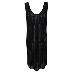 S/S 1997 Gucci by Tom Ford Sheer Black Knit Sleeveless Bodycon Dress (S)