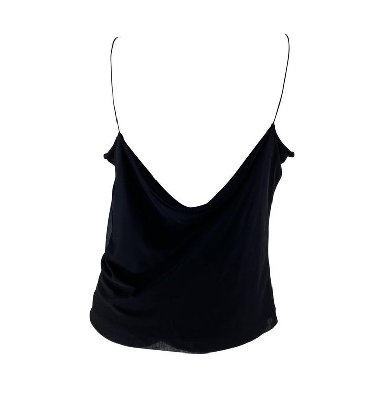 S/S 1997 Gucci by Tom Ford Sheer Navy Tank Top For Sale at 1stDibs