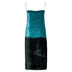 S/S 1997 Gucci by Tom Ford Two-Tone Velvet Shift Dress