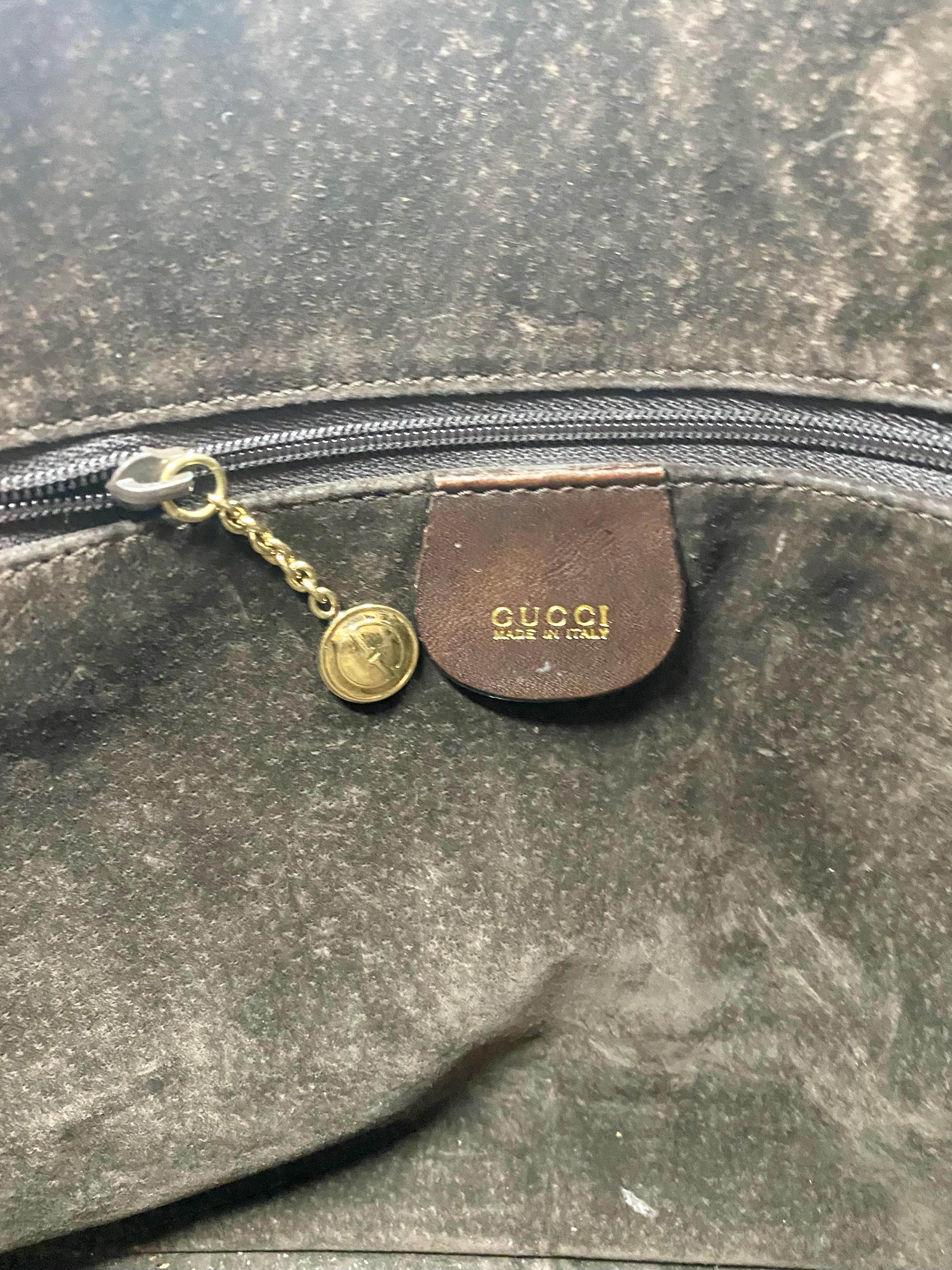S/S 1997 Gucci by Tom Ford Woven Brown Leather Hobo Bamboo Bag with Strap  In Good Condition For Sale In West Hollywood, CA