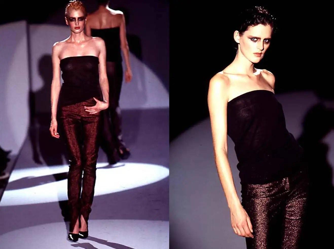S/S 1997 Gucci by Tom Ford Disco Pants. Inspired by his brief time at Studio 54, when Tom Ford began designing for Gucci he took disco sensuality and gave it a modern edge creating his iconic designs at Gucci which are still coveted today. These
