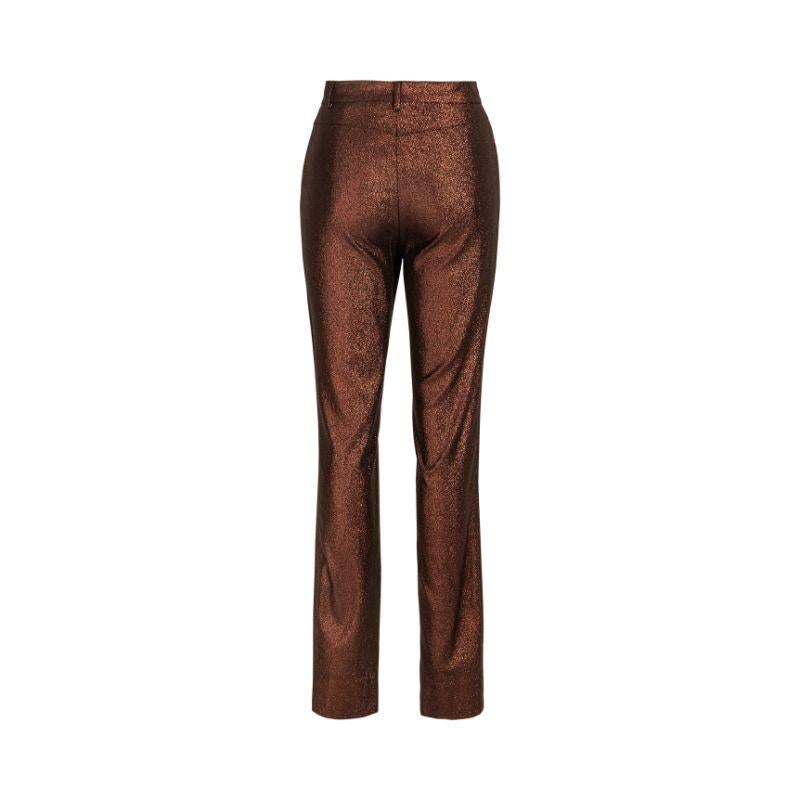 S/S 1997 Gucci Copper Lurex Disco Pants In Excellent Condition In North Hollywood, CA