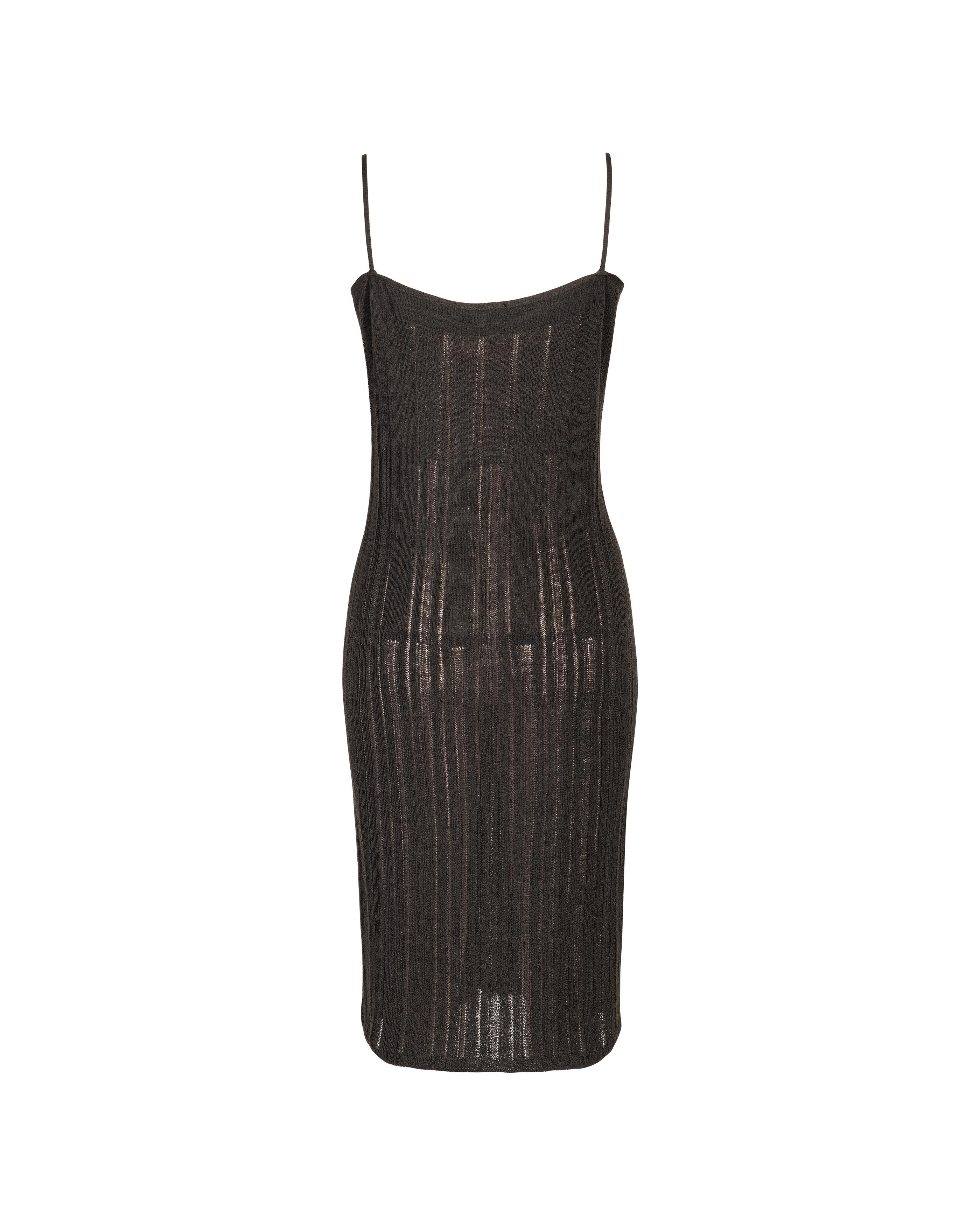 Women's S/S 1997 Gucci Deep Gray Knit Dress