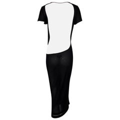 S/S 1997 Gucci Tom Ford Sheer Black Plunging Backless Necklace Dress