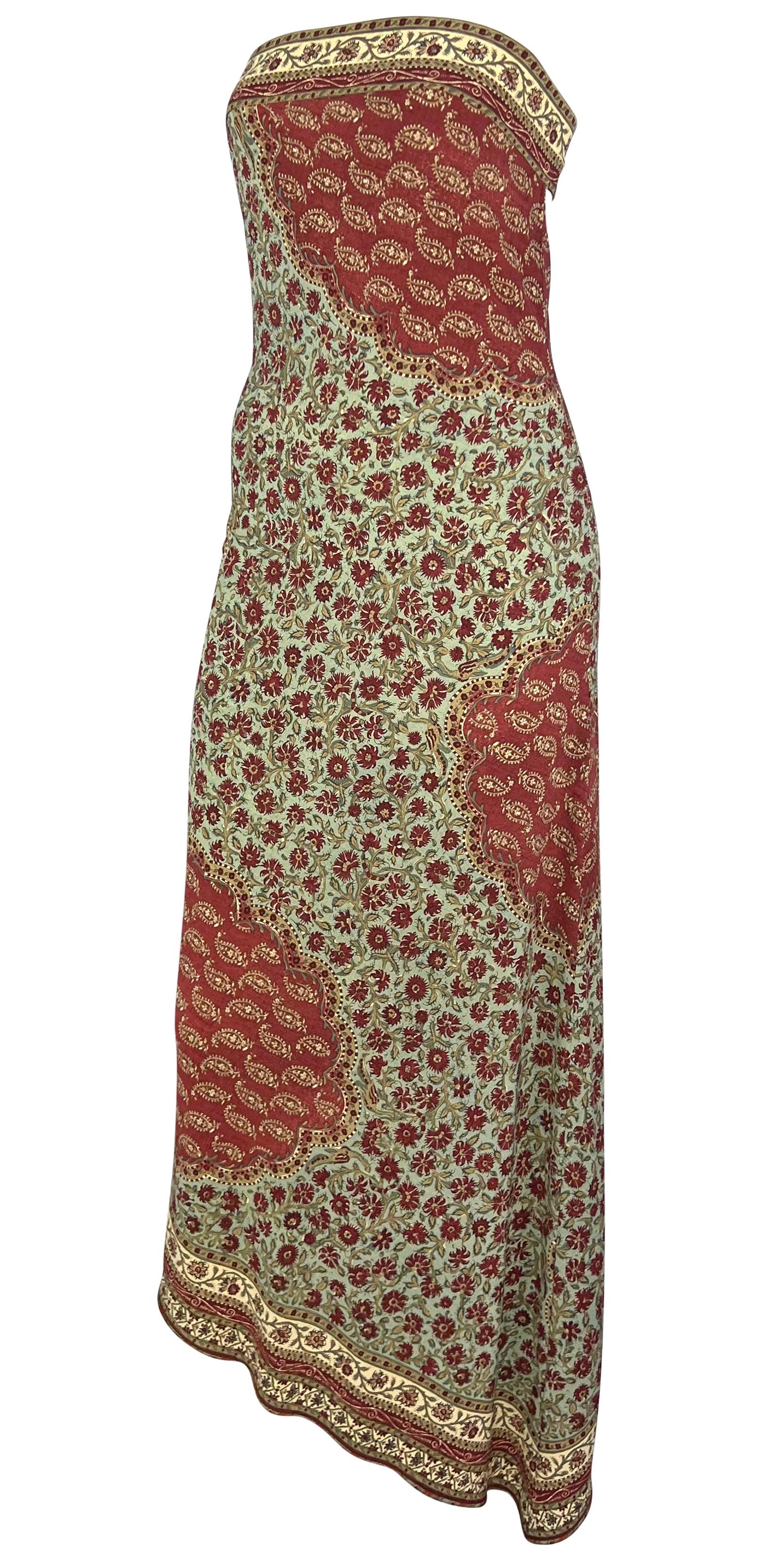 F/S 1997 Ralph Lauren Laufsteg Trägerloses Kleid aus Stretch-Seiden mit Ausschnitt und Krawatte im Angebot 6