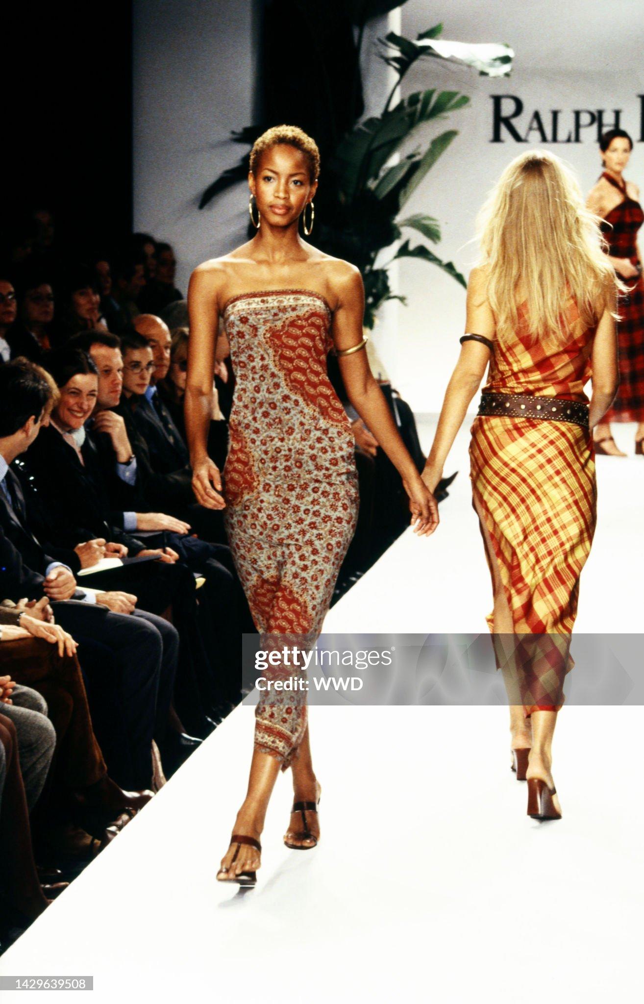 Women's S/S 1997 Ralph Lauren Runway Stretch Silk Cutout Tie Strapless Dress For Sale