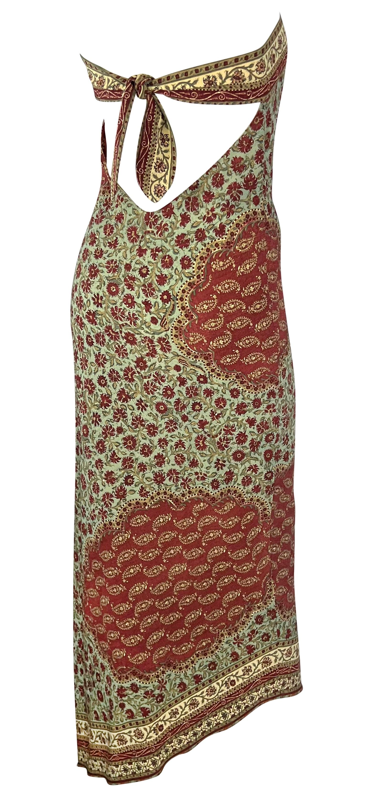 F/S 1997 Ralph Lauren Laufsteg Trägerloses Kleid aus Stretch-Seiden mit Ausschnitt und Krawatte im Angebot 1