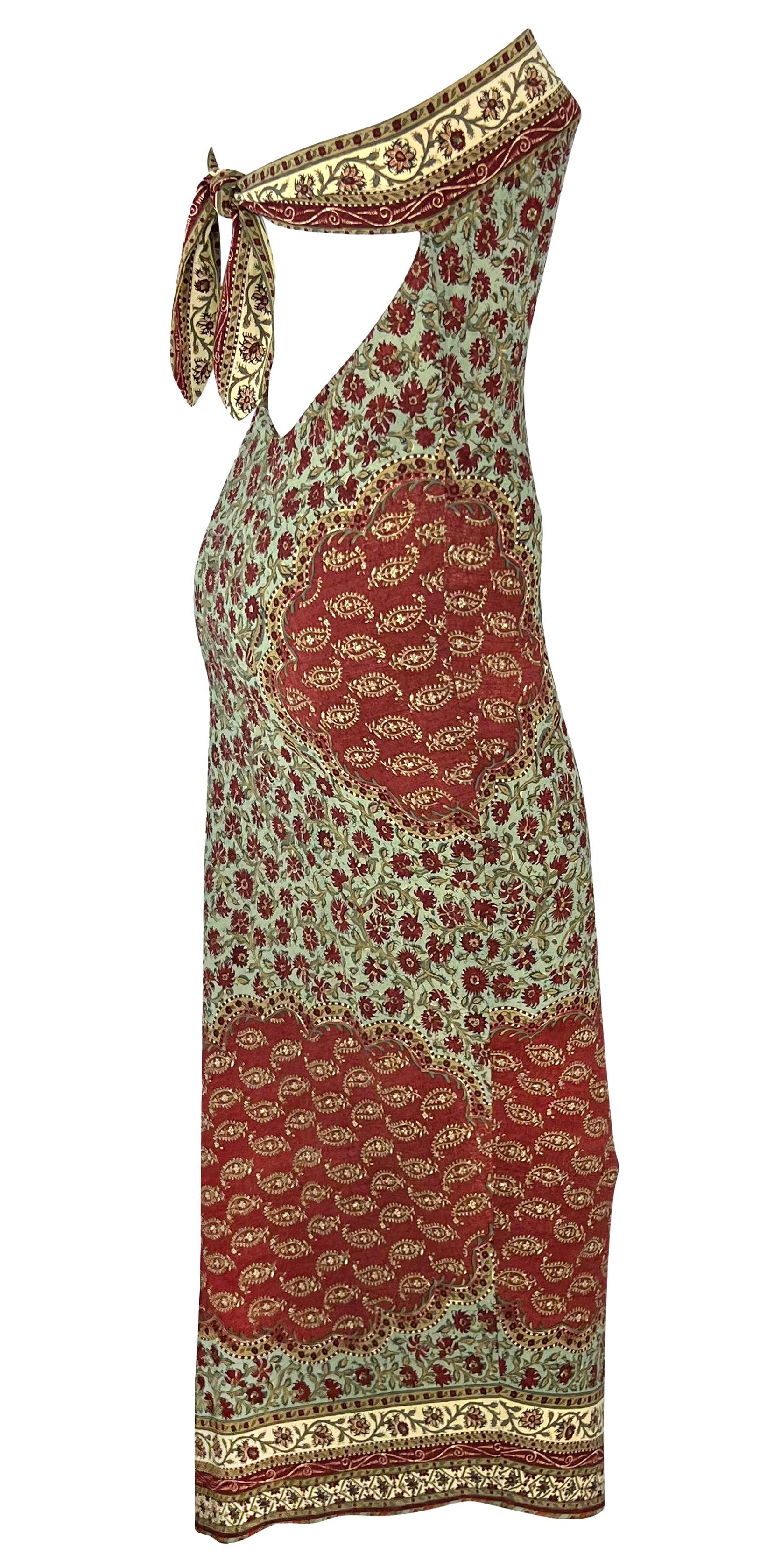 F/S 1997 Ralph Lauren Laufsteg Trägerloses Kleid aus Stretch-Seiden mit Ausschnitt und Krawatte im Angebot 2