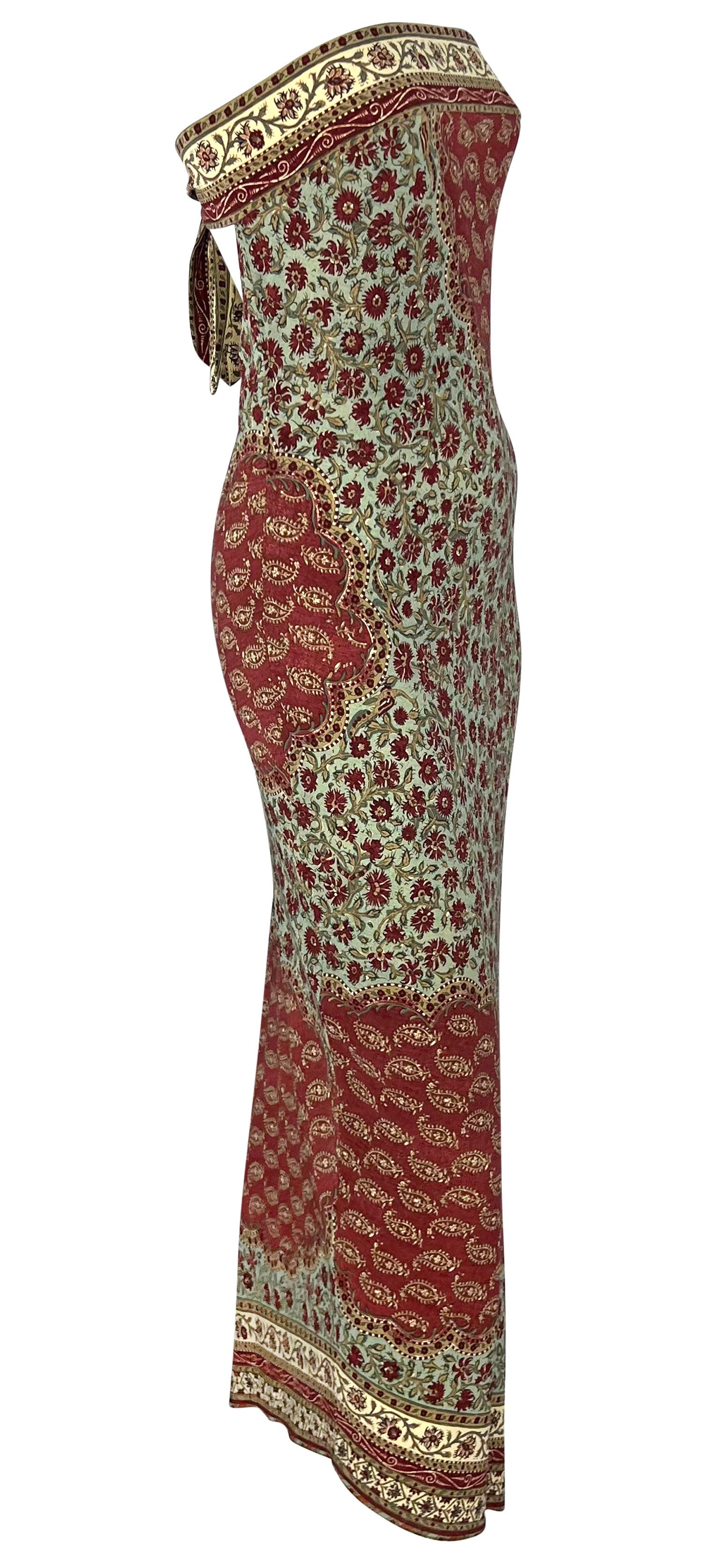 F/S 1997 Ralph Lauren Laufsteg Trägerloses Kleid aus Stretch-Seiden mit Ausschnitt und Krawatte im Angebot 4
