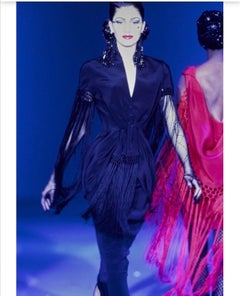 Veste de défilé à franges noires « Les Insectes » de Thierry Mugler, collection printemps-été 1997