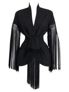 Veste de défilé à franges noires « Les Insectes » de Thierry Mugler, collection printemps-été 1997