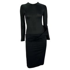 P/E 1998 Alexander McQueen 'Golden Shower', abito nero a maniche lunghe con cappuccio