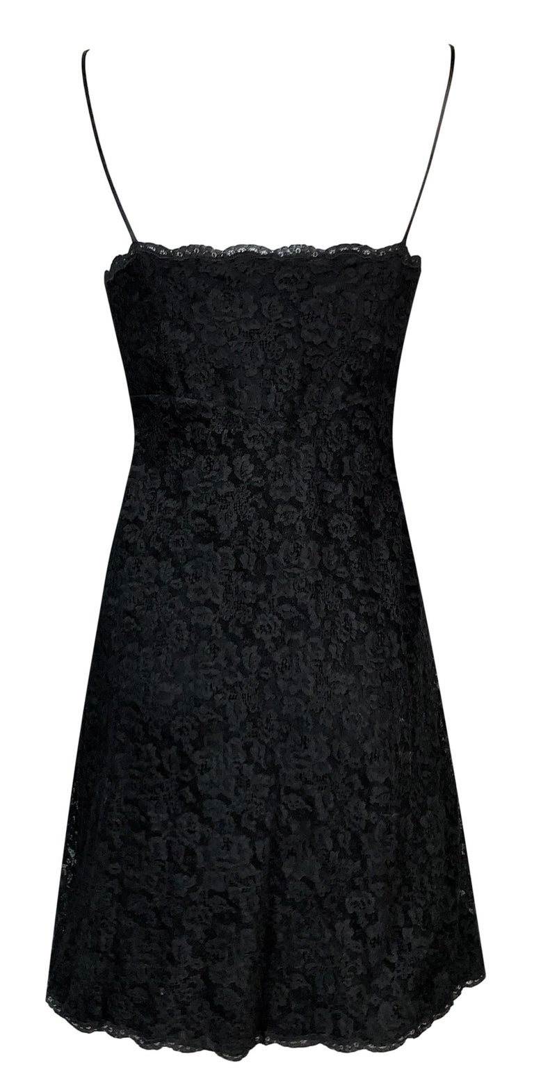 S/S 1998 Christian Dior by John Galliano Black Lace Mini Dress For Sale ...