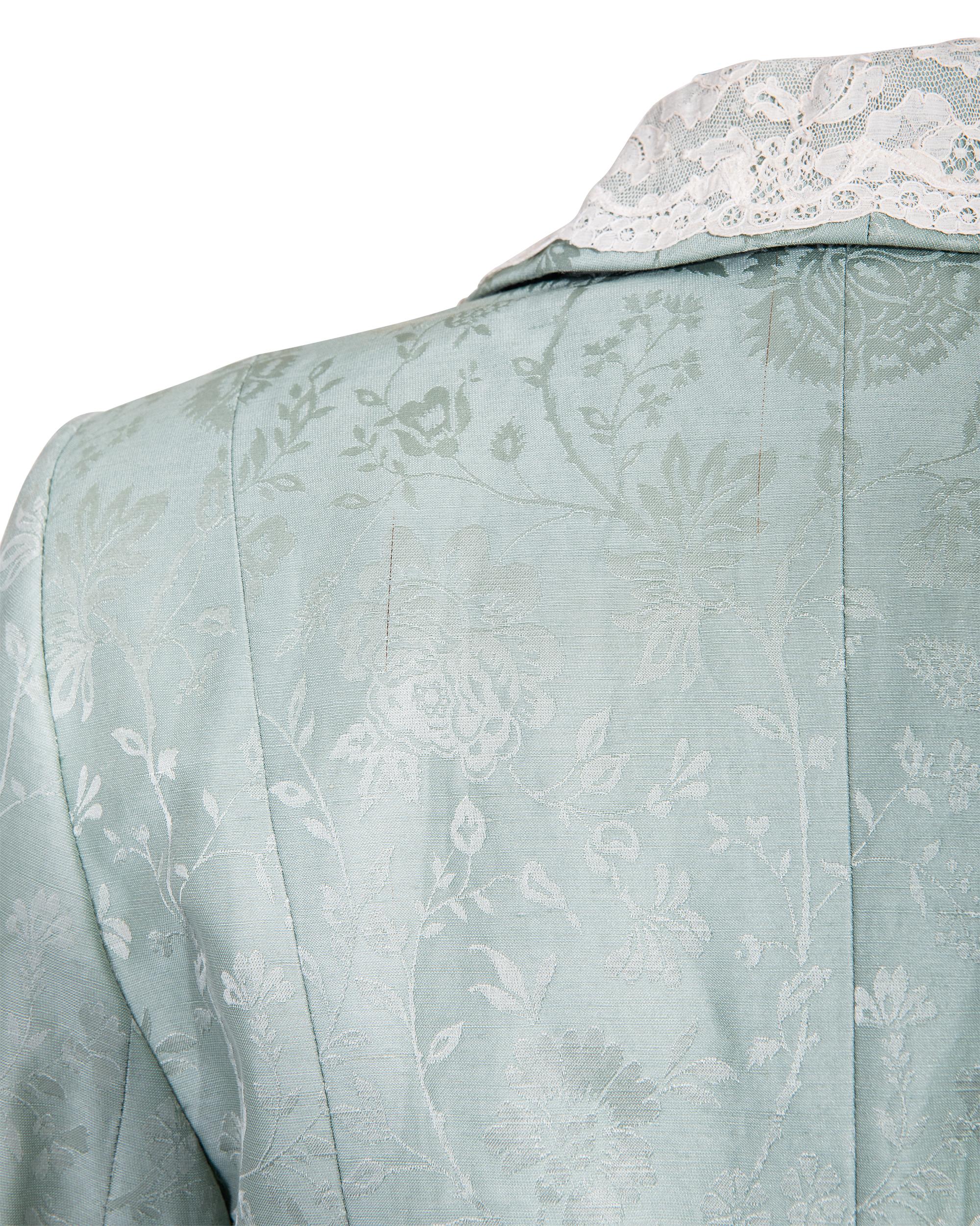 S/S 1998 Christian Dior by John Galliano Green Floral Pattern Jacket 3