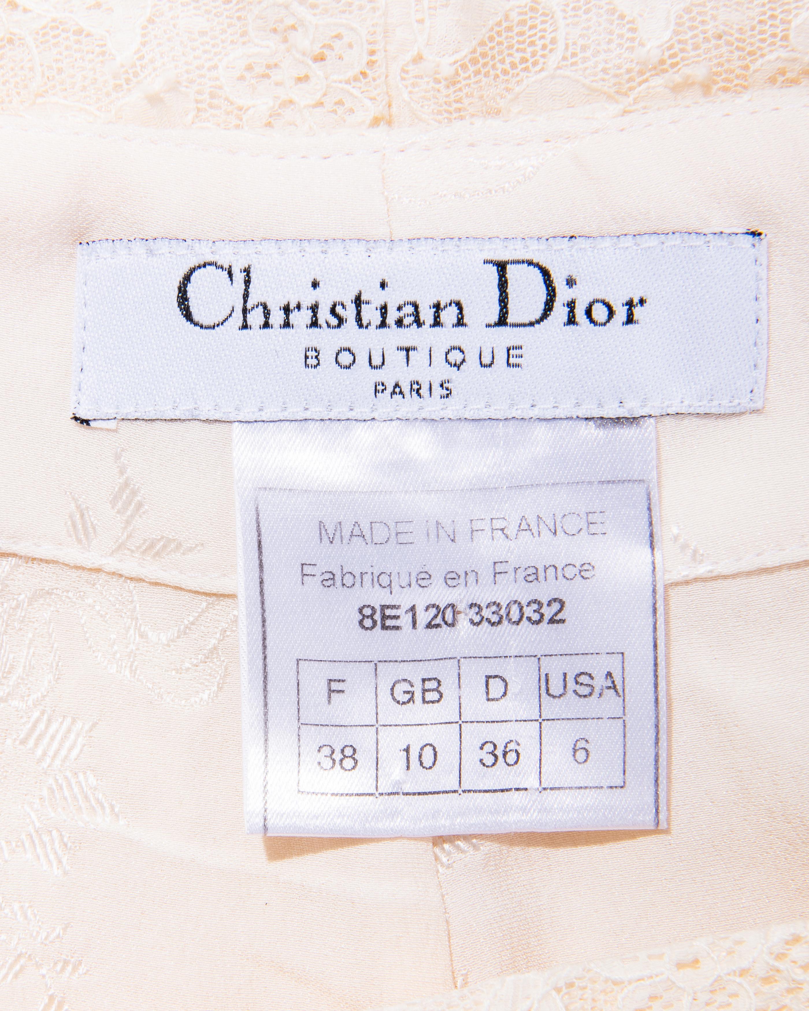 S/S 1998 Christian Dior by John Galliano Lace Mini Skirt Set 9