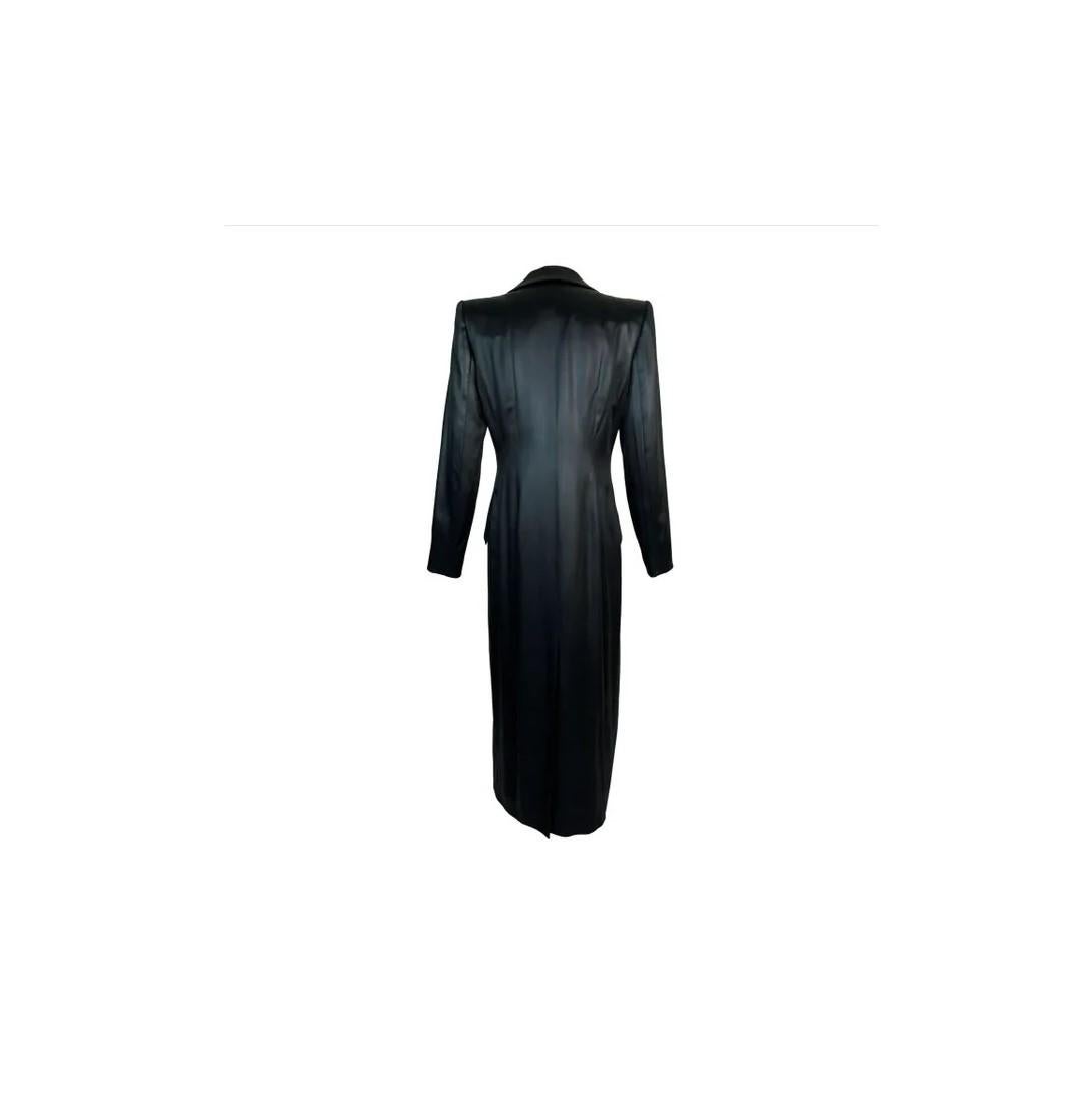 S/S 1998 Christian Dior John Galliano Black Coated Tuxedo Coat Maxi Dress In Good Condition In Yukon, OK