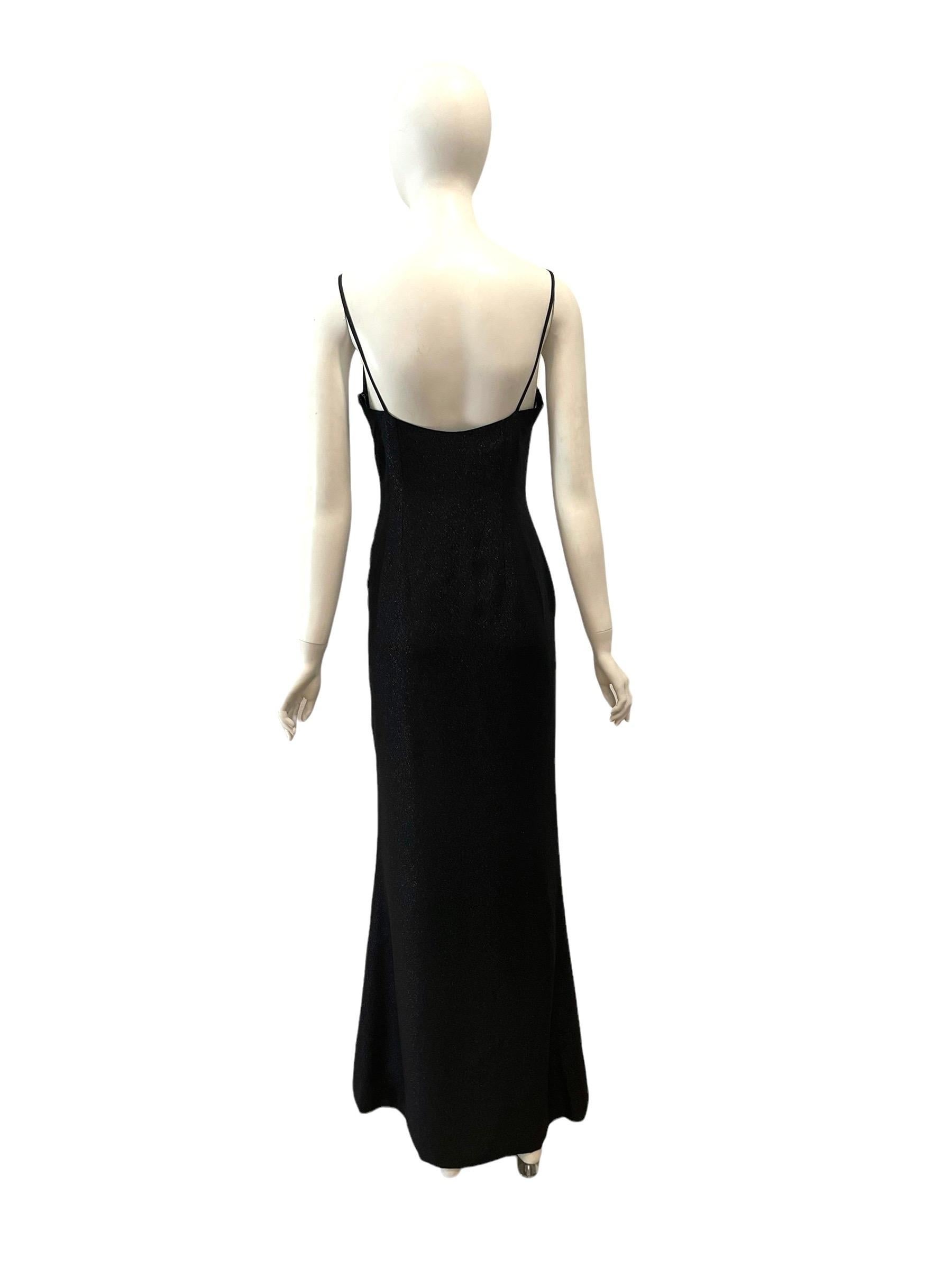 S/S 1998 Christian Dior John Galliano Black Glitter Gown

CONDITION: Excellent

Acetate-Viscose-Polyester Fabric

Made in France

Bust: 35