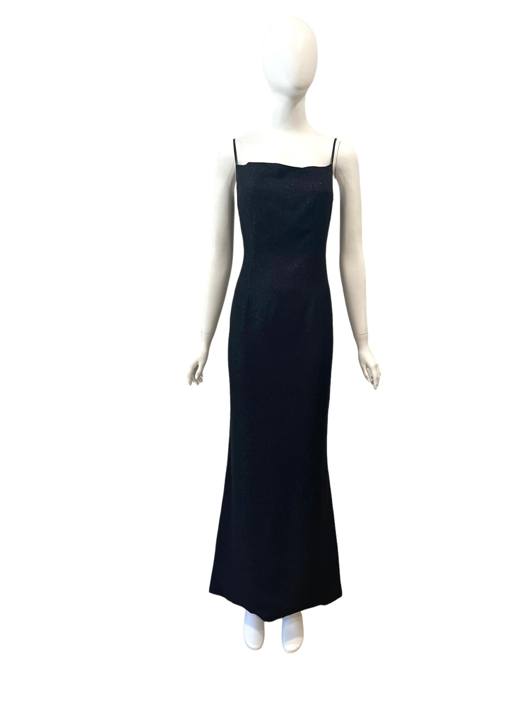 S/S 1998 Christian Dior John Galliano Black Glitter Gown In Excellent Condition In Austin, TX