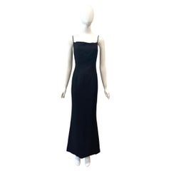 Vintage S/S 1998 Christian Dior John Galliano Black Glitter Gown