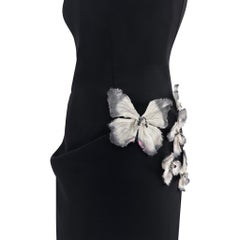 S/S 1998 Dolce & Gabbana Butterfly Appliqué Corseted Strapless Mini Dress IT46