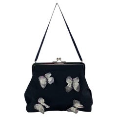 Vintage S/S 1998 Dolce & Gabbana Ad Stromboli Collection Butterfly Kiss Lock Silk Bag
