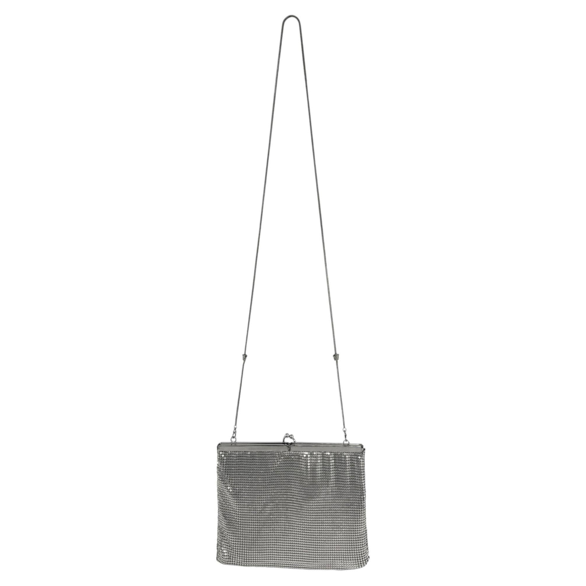S/S 1998 Gianni Versace by Donatella Ad Silver Oroton Metal Mini Evening Bag