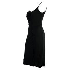 NWT S/S 1998 Gianni Versace by Donatella Asymmetric Black Corseted Dress