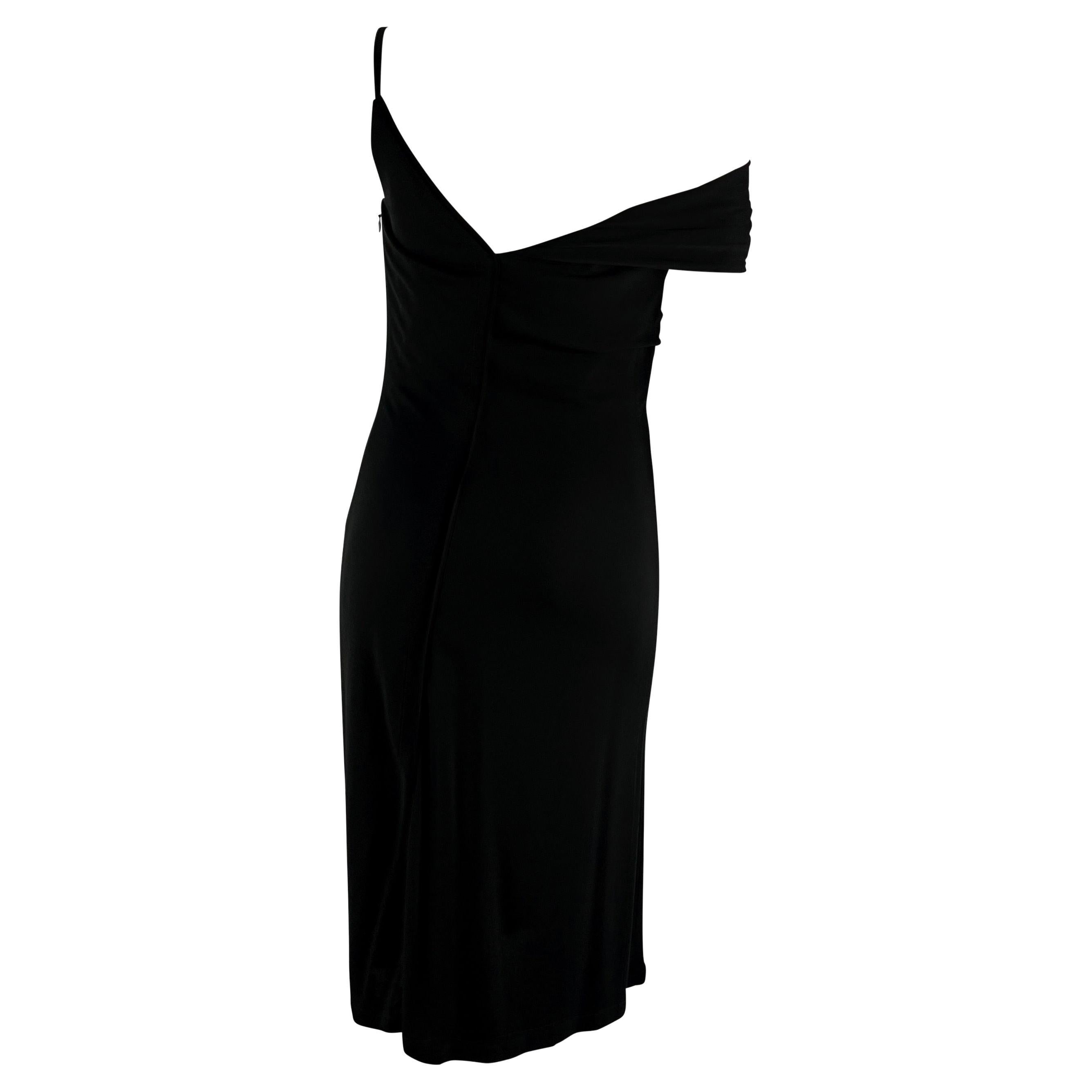 Robe asymétrique Gianni Versace by Donatella, P/E 1998, neuve avec étiquette Excellent état - En vente à West Hollywood, CA