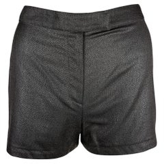 P/E 1998 Donatella Versace for Gianni Versace Grigio Metallic Mini Short Pants Hot Pants