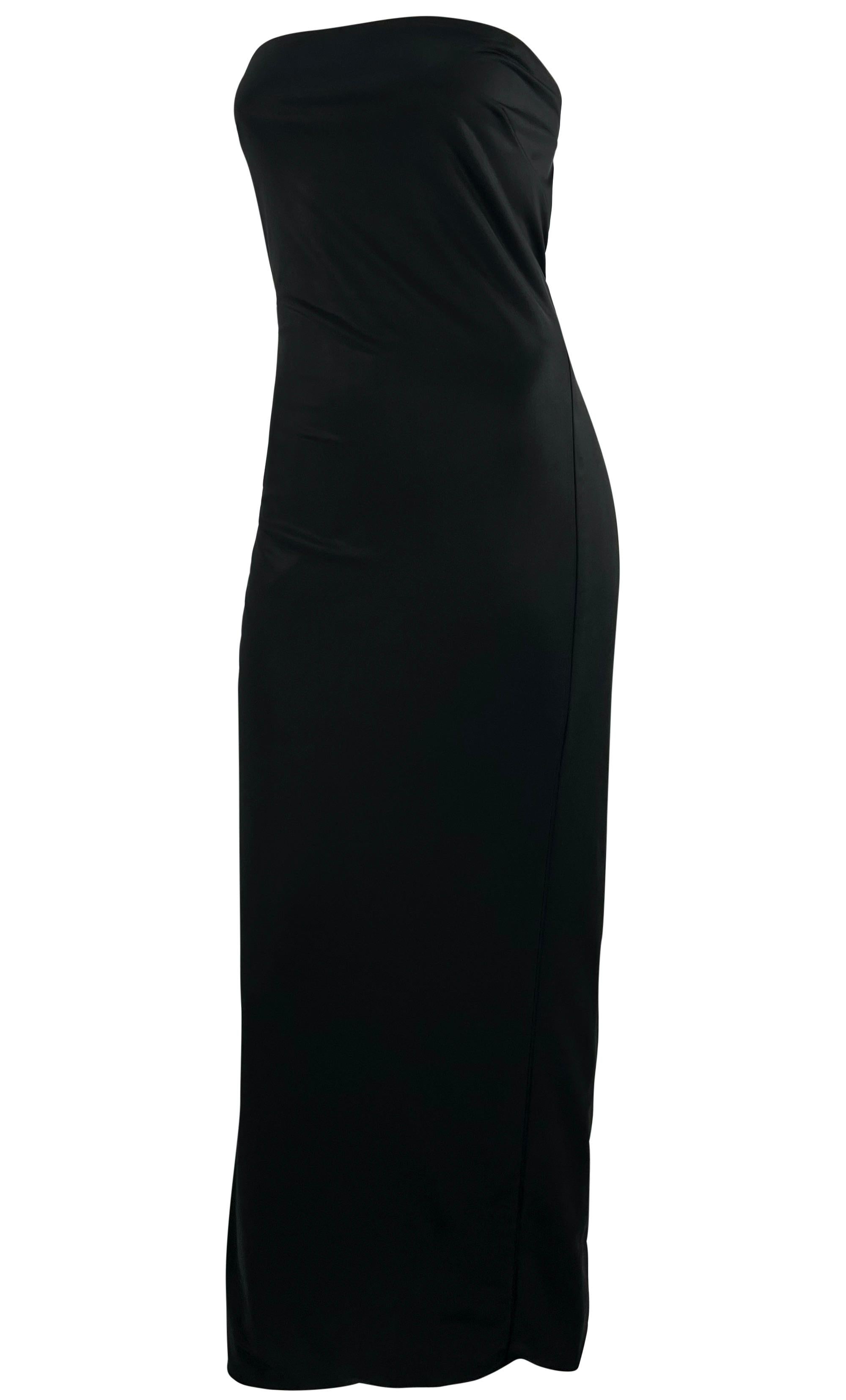 P/E 1998 Gianni Versace by Donatella Versace Wet Look Backless Stretch Runway Dress in vendita 6