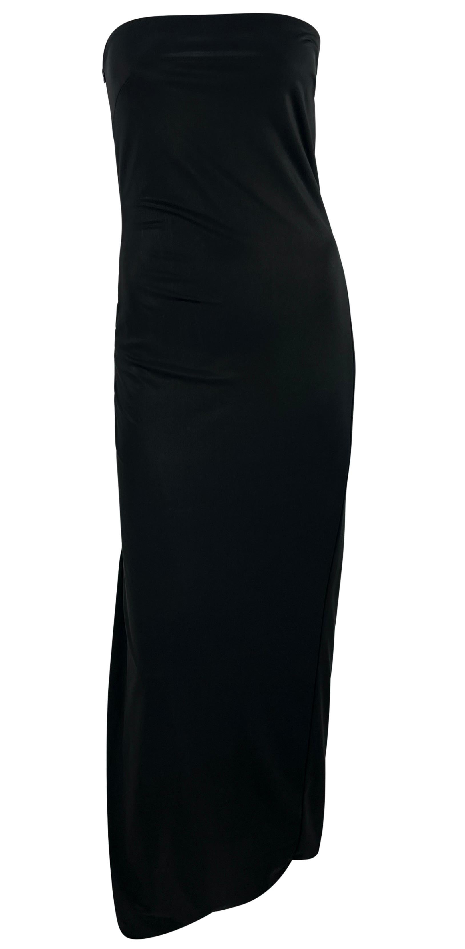 P/E 1998 Gianni Versace by Donatella Versace Wet Look Backless Stretch Runway Dress in vendita 7