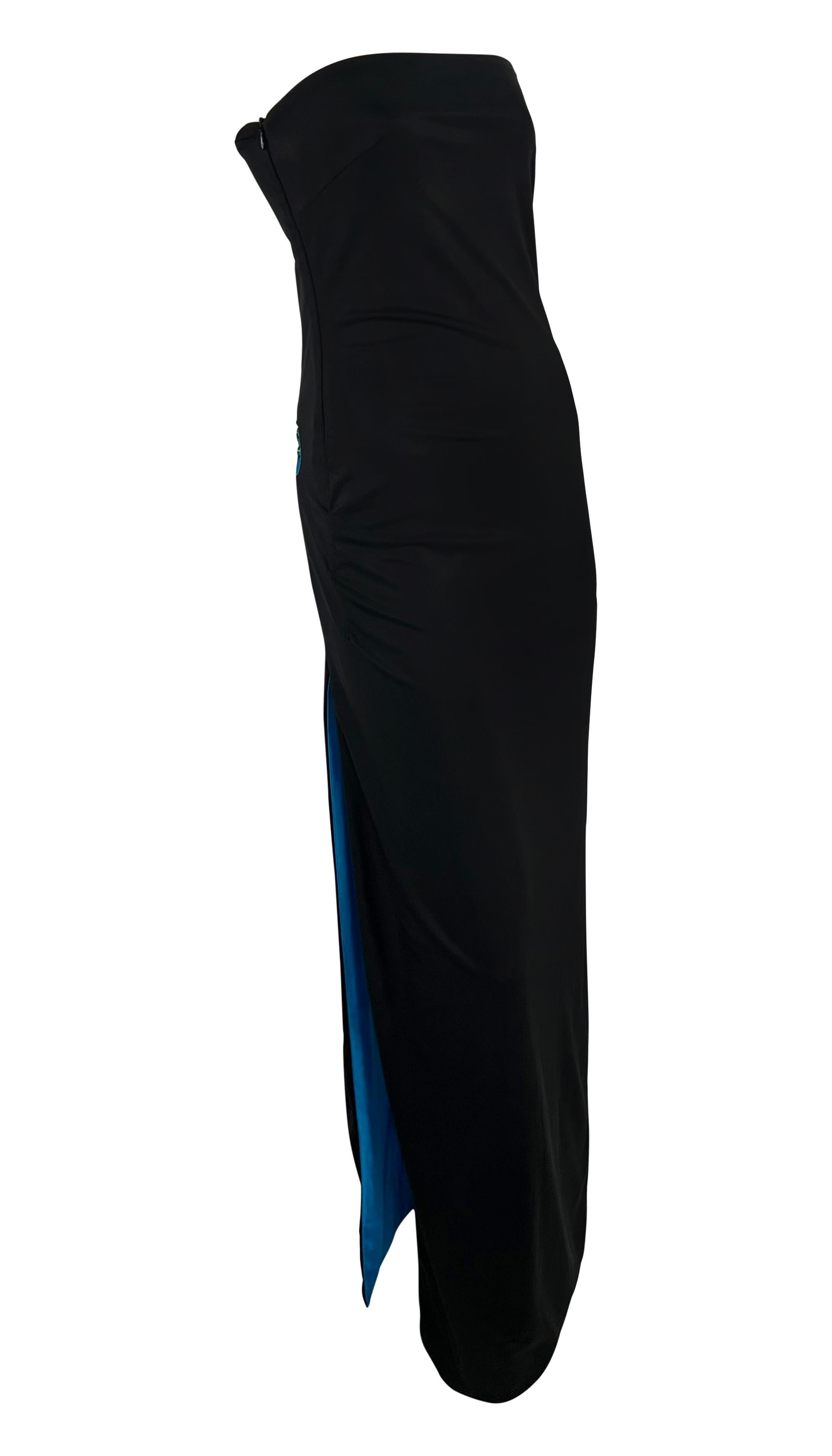 P/E 1998 Gianni Versace by Donatella Versace Wet Look Backless Stretch Runway Dress in vendita 8