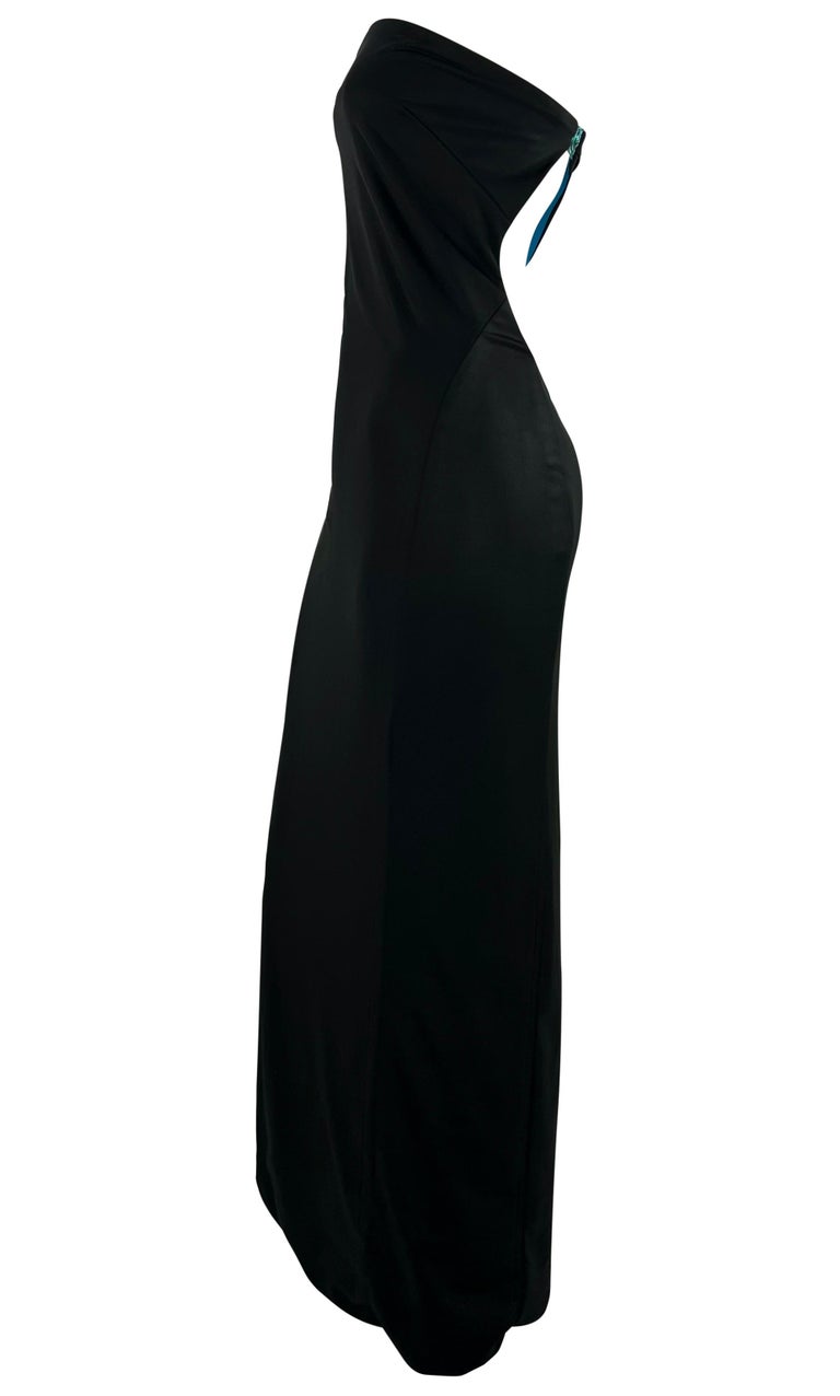 open lace back dress Bewitched One Shoulder Mini Dress Black