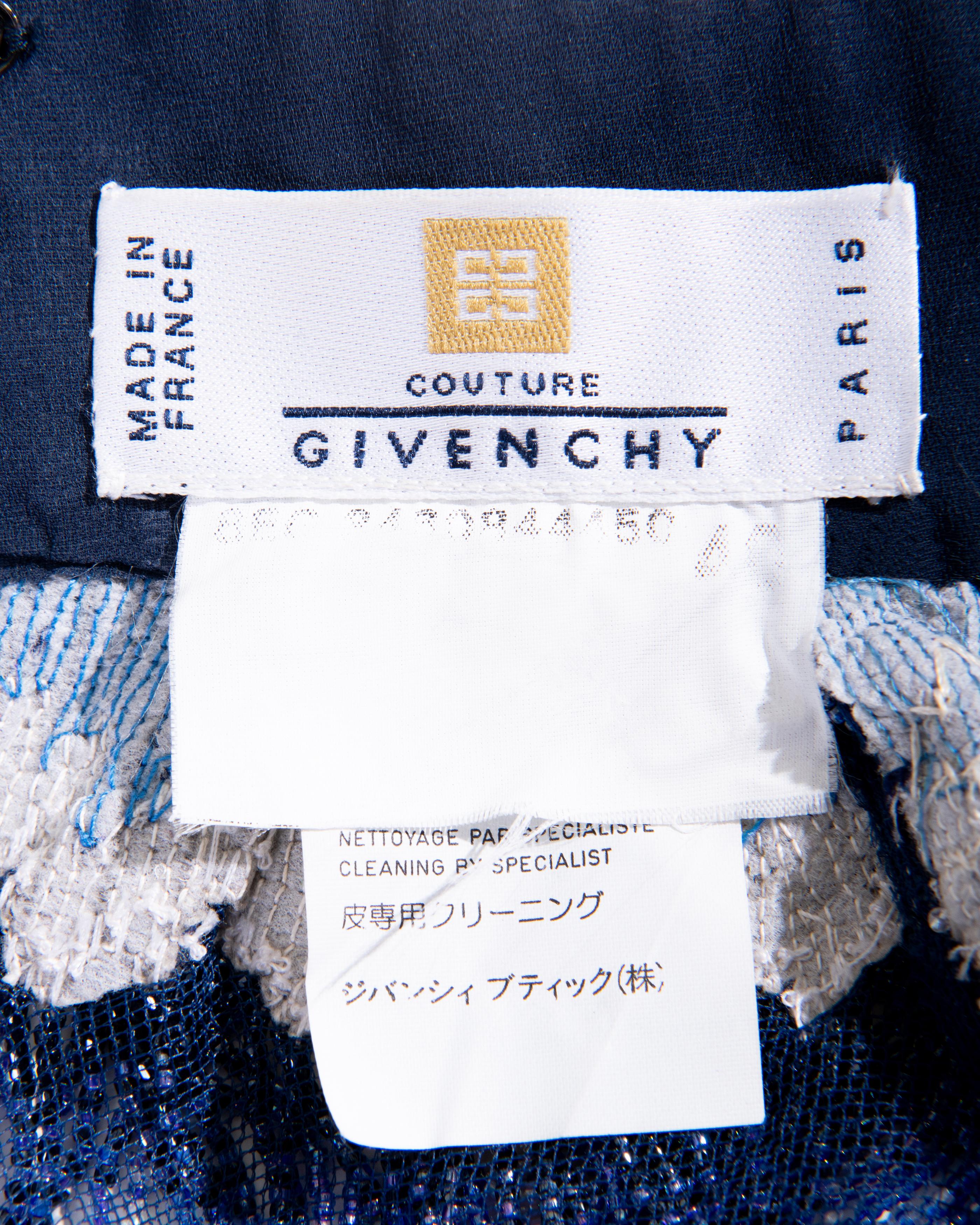 F/S 1998 Givenchy by Alexander McQueen Durchsichtiges verziertes Minikleid mit Sternfransen im Angebot 11