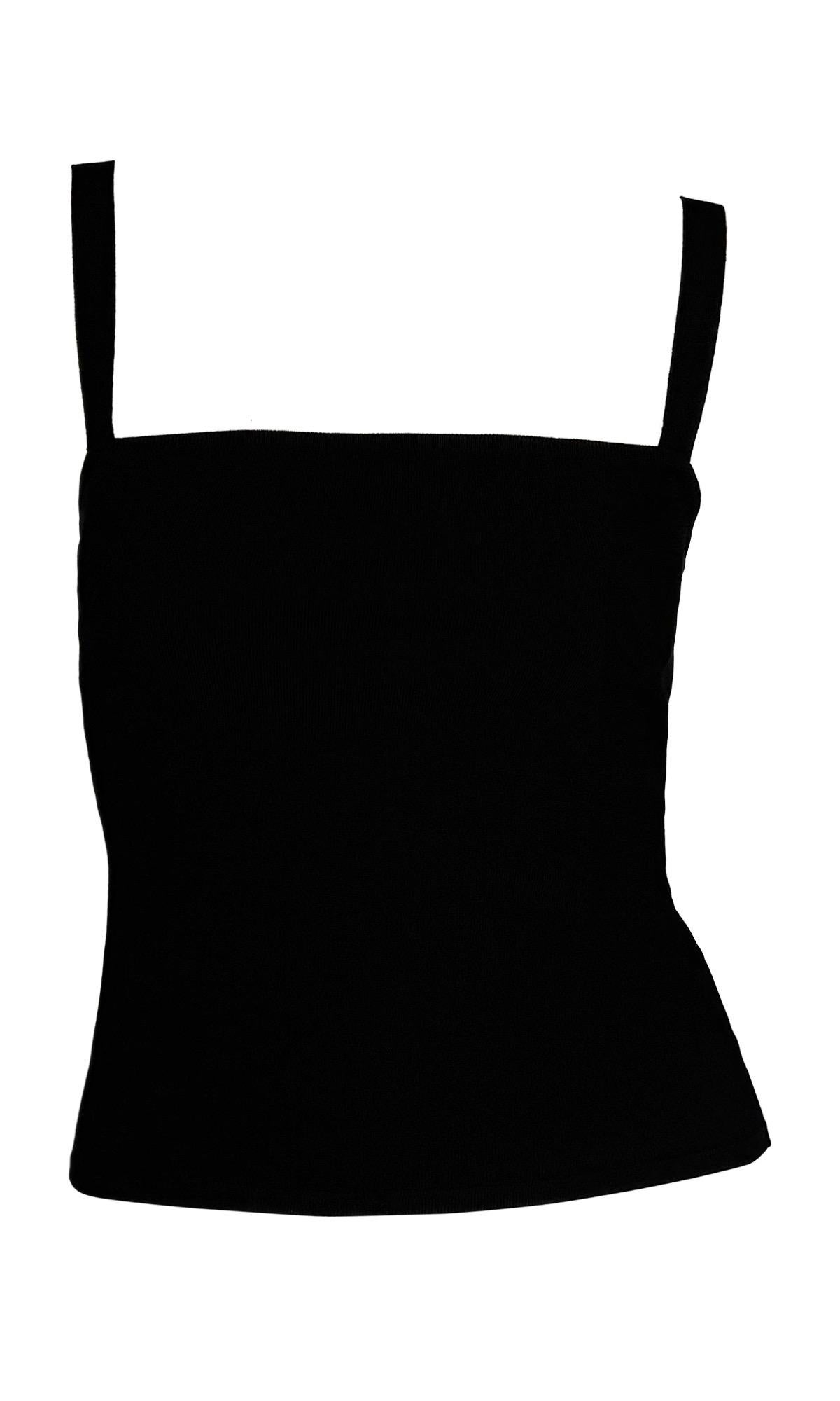 S/S 1998 Gucci by Tom Ford Black Bodycon Stretch Strap Tank Top For Sale 1